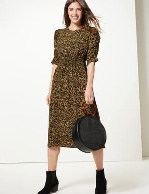 marks and spencer leopard dress
