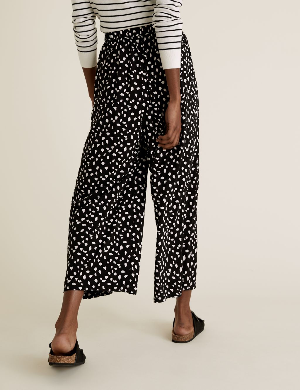 Animal Print Wide Leg Culottes | M&S Collection | M&S