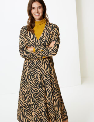 Marks and spencer yellow animal best sale print dress