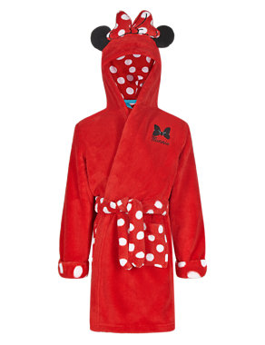 Anit Bobble Minnie Mouse Fleece Dressing Gown Image 2 of 4
