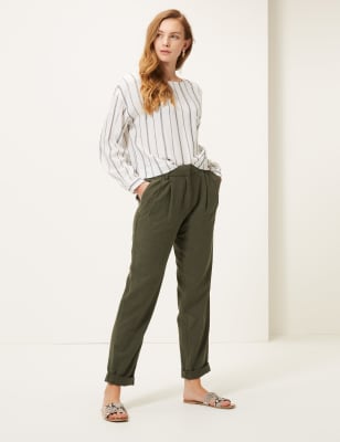 marks and spencer ankle grazer trousers