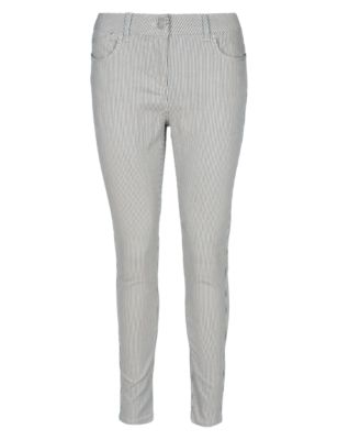Ankle Grazer Ticking Striped Jeggings Image 2 of 6