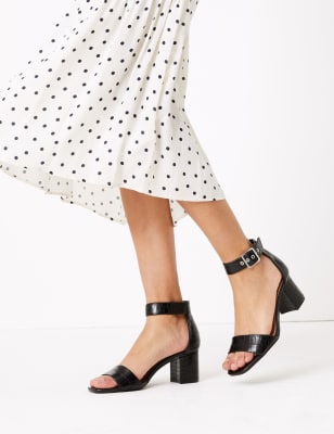 m&s black sandals