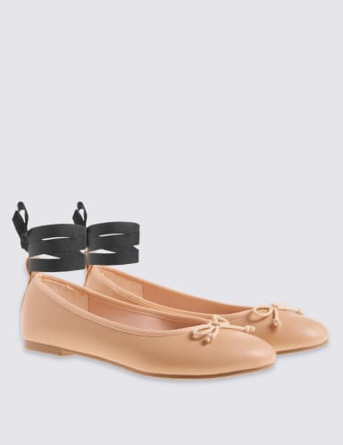 Ankle Tie Ballet Pumps 3 of 5