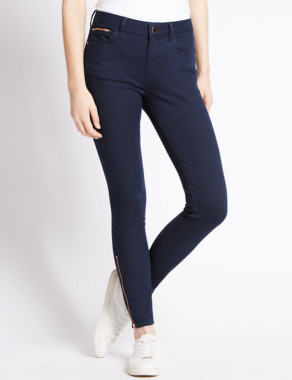 Ankle Zip Skinny Jeans Image 1 of 2