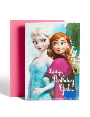 Anna and Elsa Frozen Birthday Card Image 1 of 2