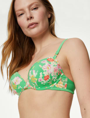 Annie Print Wired Balcony Bra Set A-E