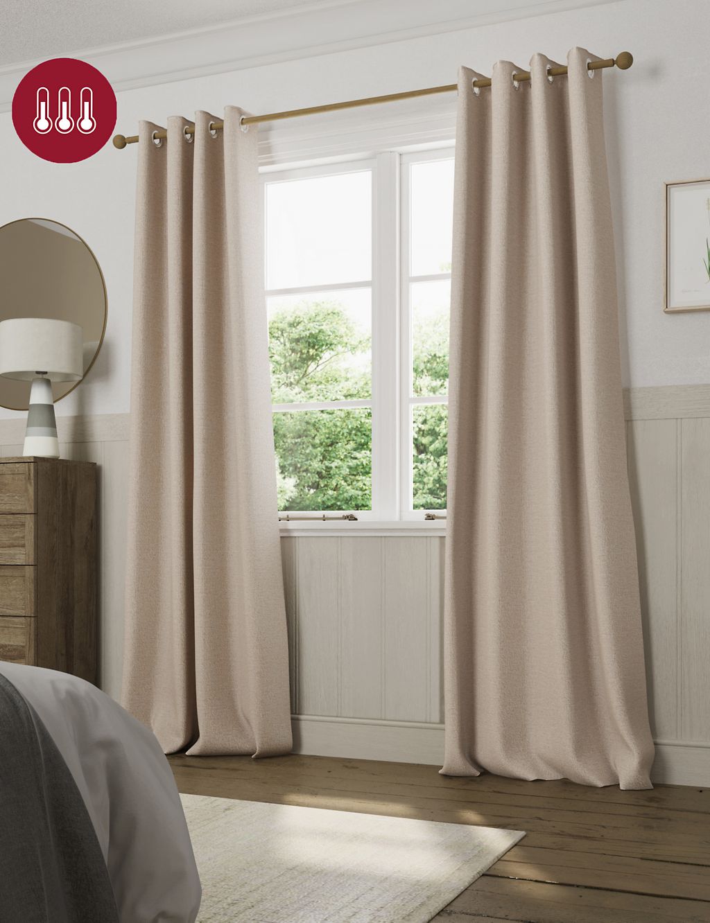 Anti Allergy Eyelet Blackout Temperature Smart Curtains 2 of 6
