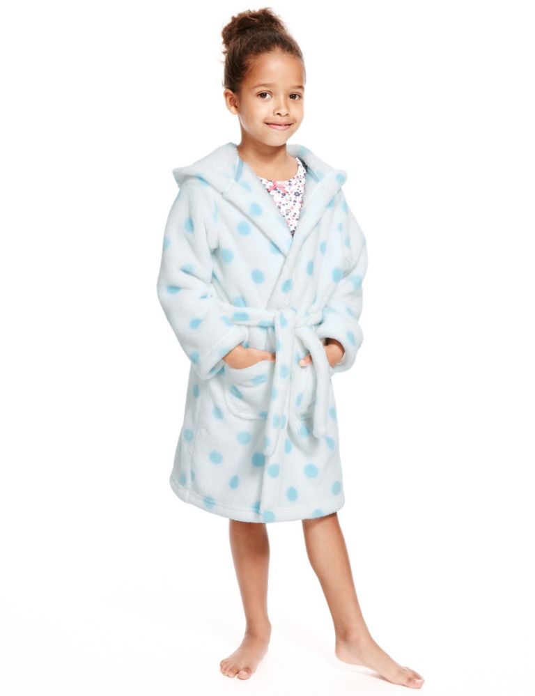 Anti Bobble Spotted Dressing Gown (1-7 Years) 1 of 3