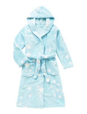 Anti Bobble Star Print Dressing Gown with Belt (6-16 Years) Image 2 of 3