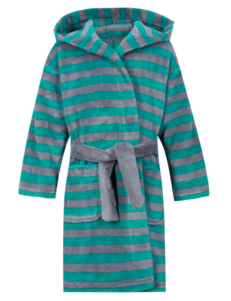 Anti Bobble Striped Hooded Fleece Gown (1-7 Years) 2 of 4