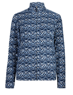 Anti Bobble Zigzag Print Fleece Jacket Image 2 of 5