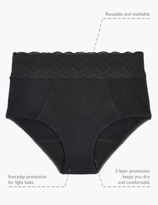 Washable Women's Incontinence Lace Underwear - Fashionable and