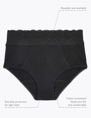 Anti Leak Cotton Lace Full Briefs Confidence M S