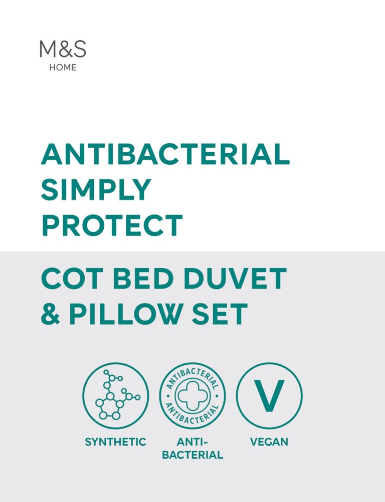 Antibacterial Cot Bed Duvet & Pillow Set 1 of 4
