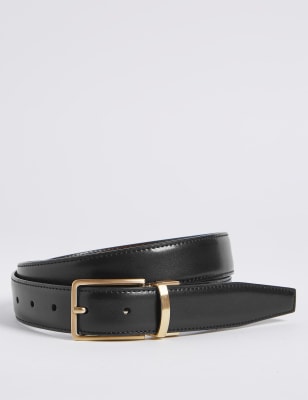 Leather Reversible Belt, M&S Collection