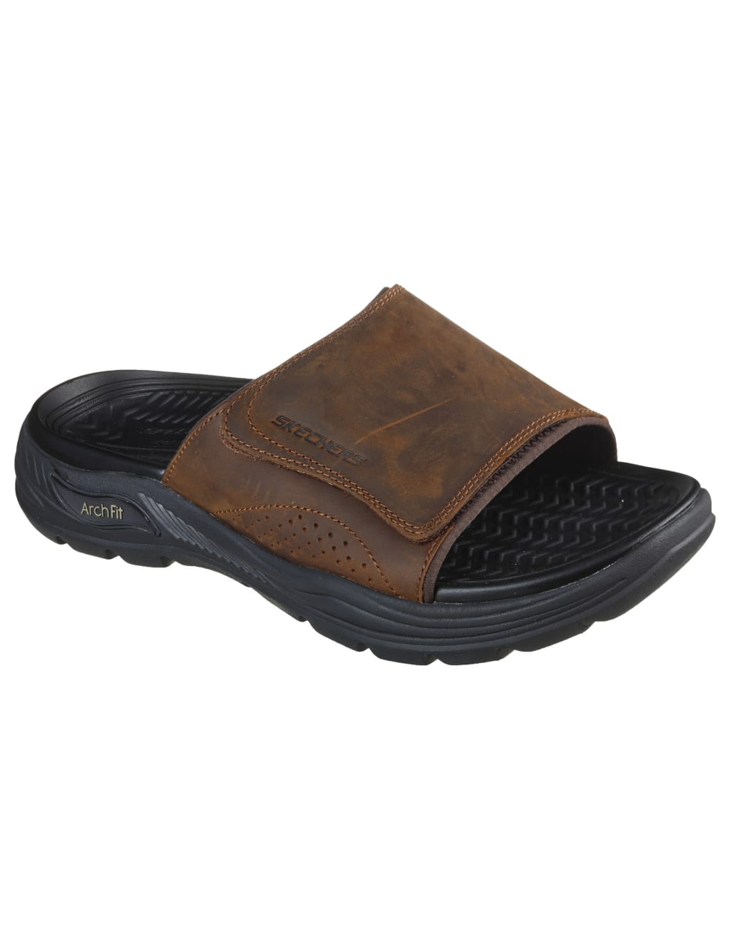 Arch Fit Motley Revelo Leather Sliders Skechers M&S