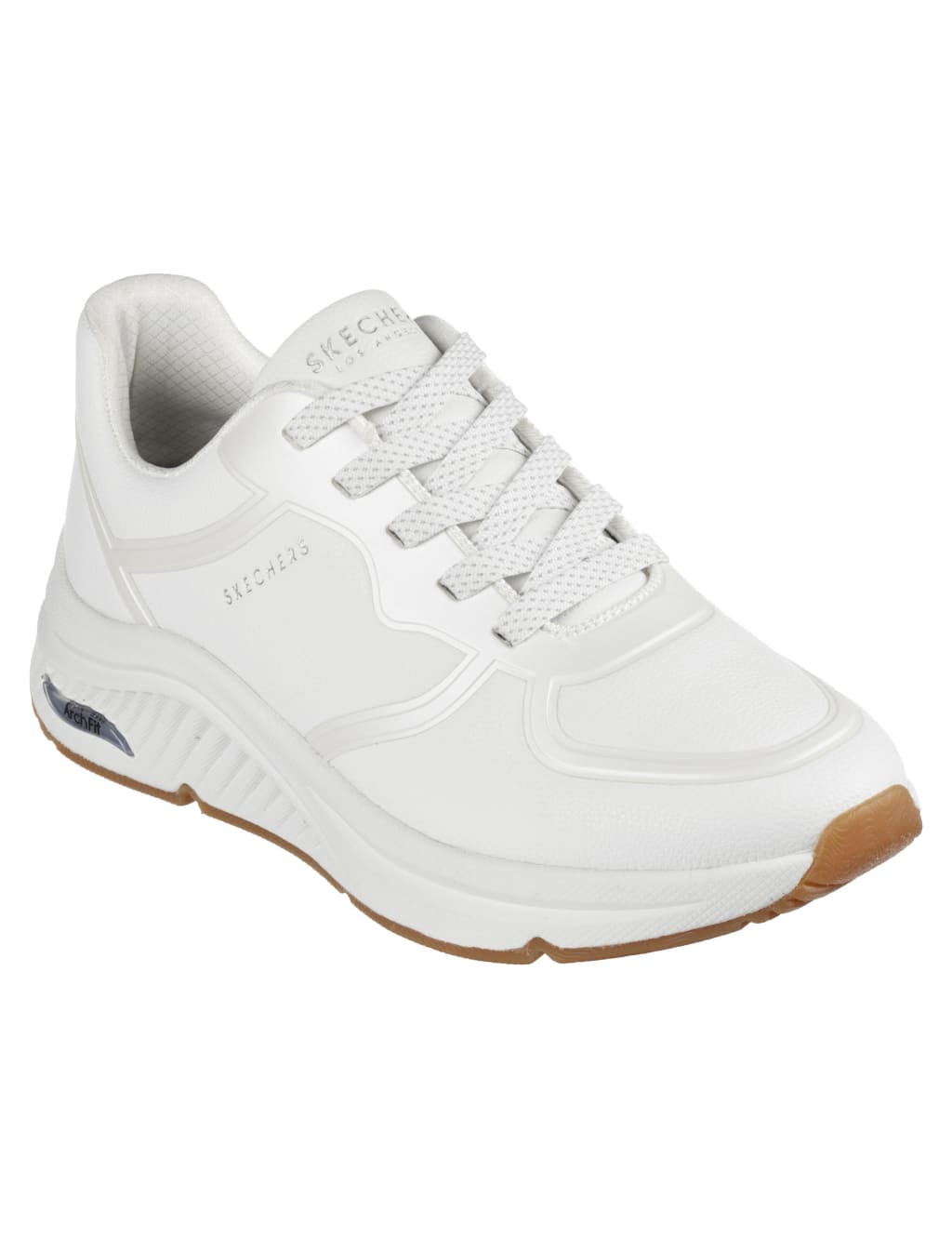 Zapatos Skechers Arch Fit S-Miles Para Mujer Cómodos Y Estilosos En Blanco