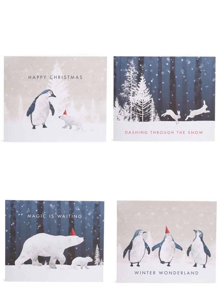 Arctic Animals Christmas Charity Cards Pack of 20 1 of 7