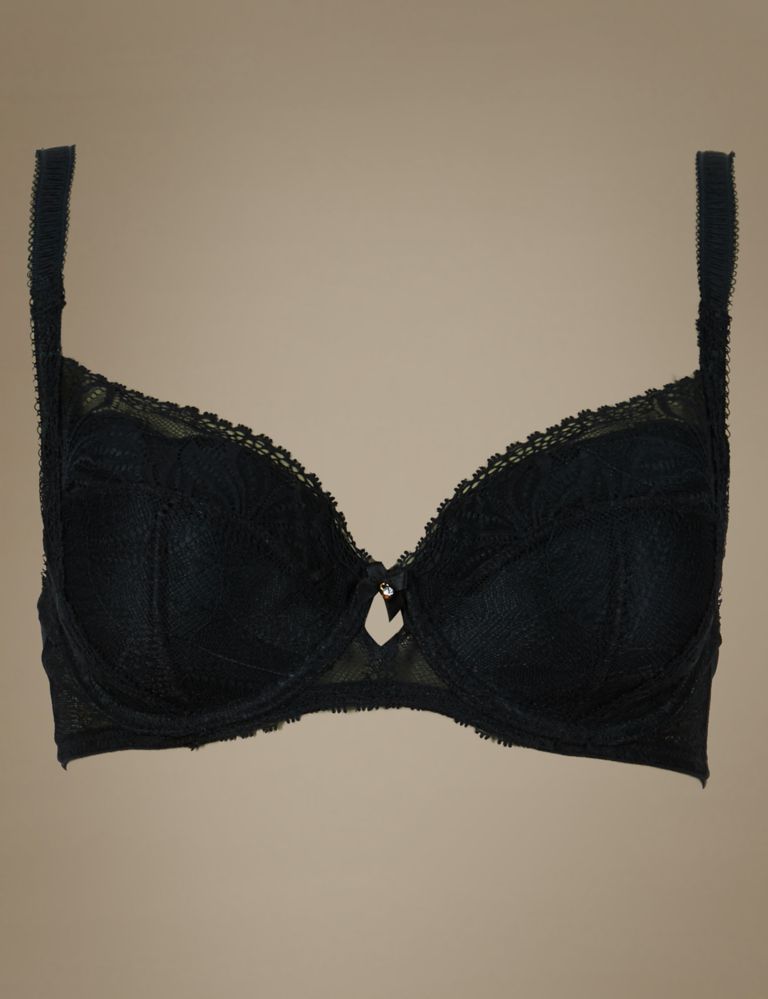 Arelia Lace Padded Underwired Full Cup Bra A-E 2 of 5