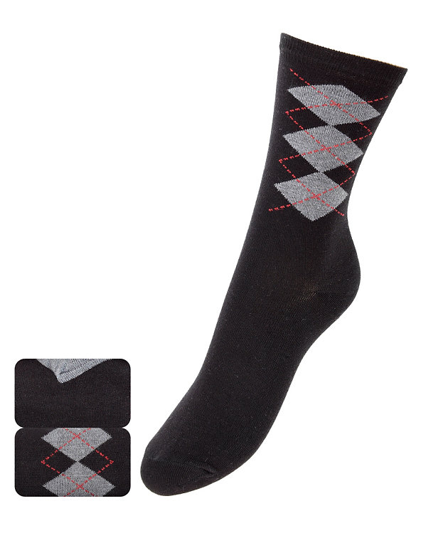 Argyle Ankle Socks Image 1 of 1