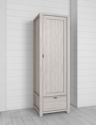 Arlo Light Grey Single Wardrobe M S