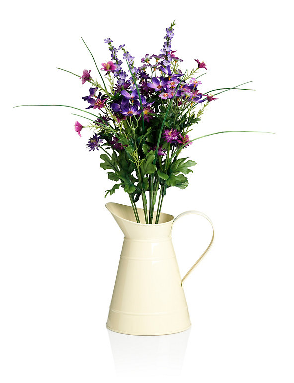 Artificial Autumn Flowers in Jug Image 1 of 2