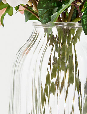 Artificial Bouquet in Glass Vase Image 2 of 3