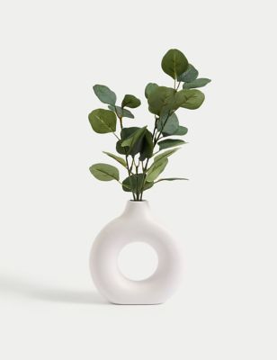 Artificial Eucalyptus Plant in Shaped Vase Image 2 of 5
