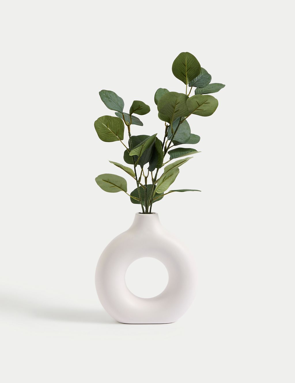 Artificial Eucalyptus Plant in Shaped Vase 1 of 5