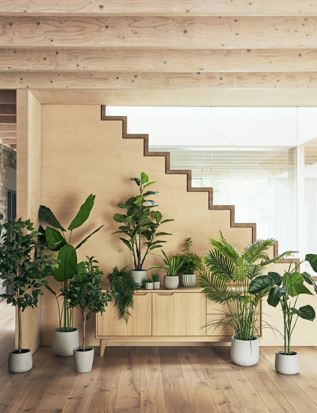 Artificial Floor Standing Banana Leaf Plant M&S