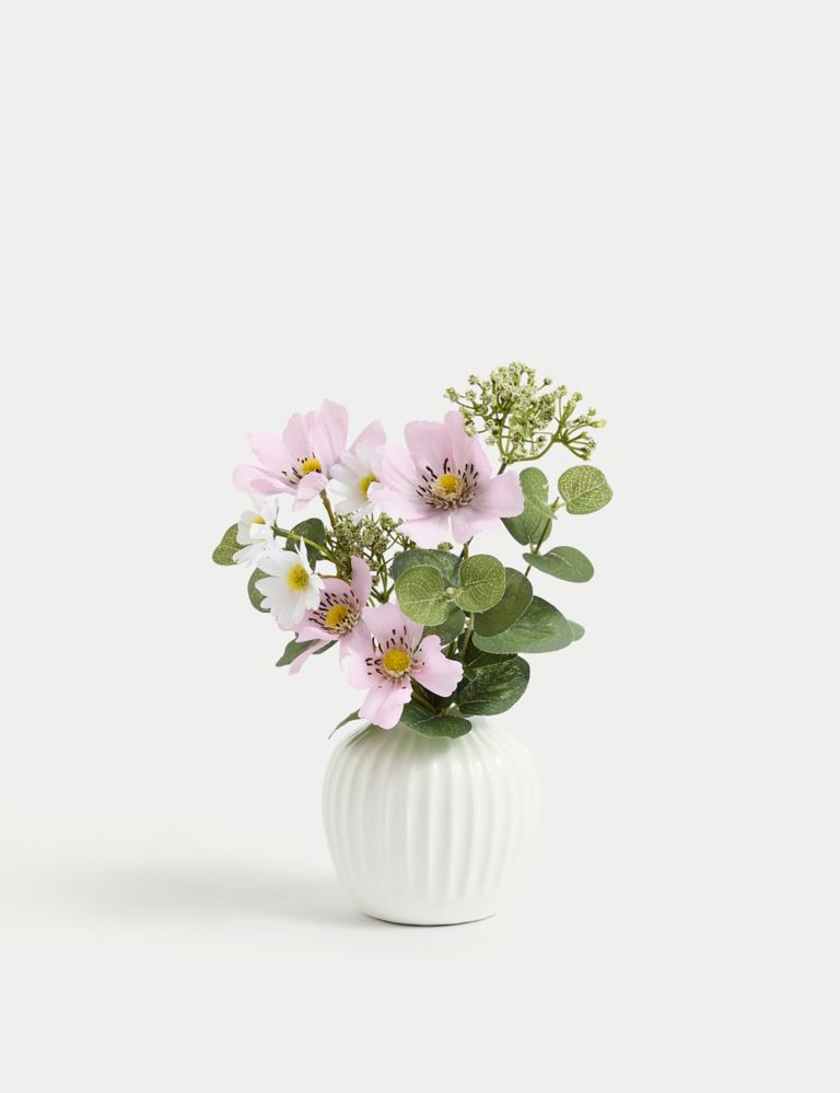 Artificial Flower Arrangement in Ceramic Pot 1 of 3