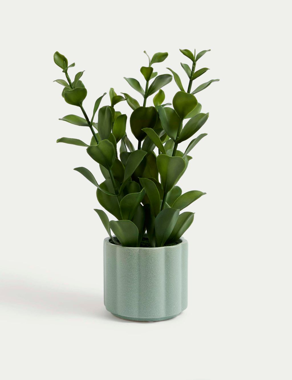 Artificial Green Plant in Ceramic Pot 3 of 3