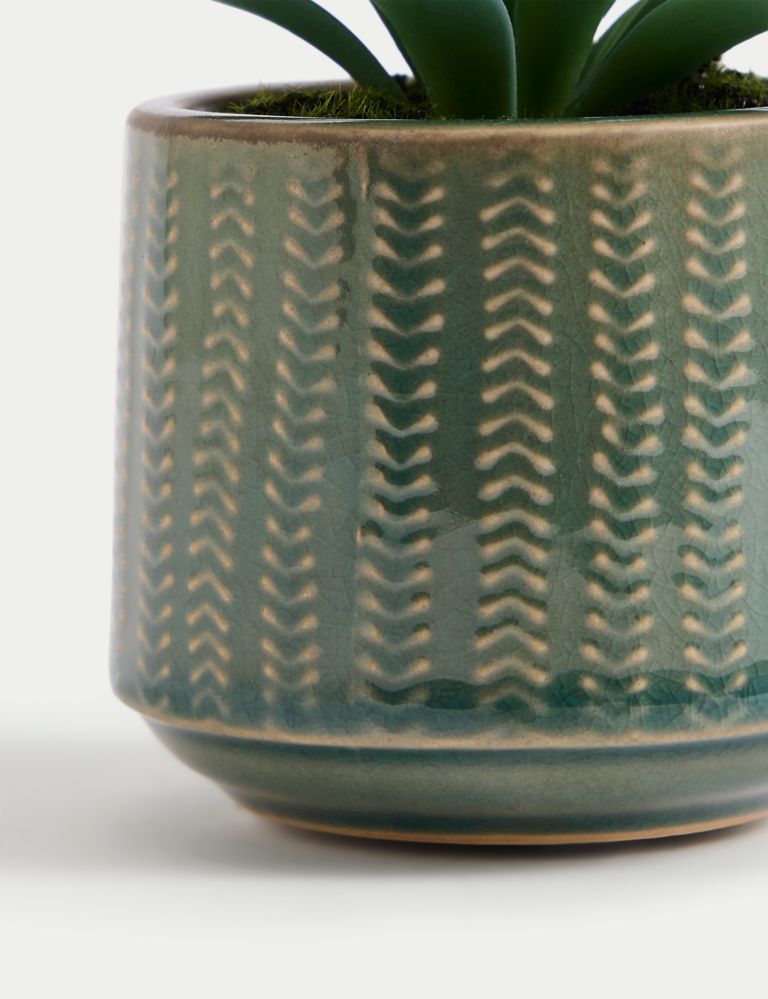 Artificial Mini Succulent in Ceramic Pot 3 of 5