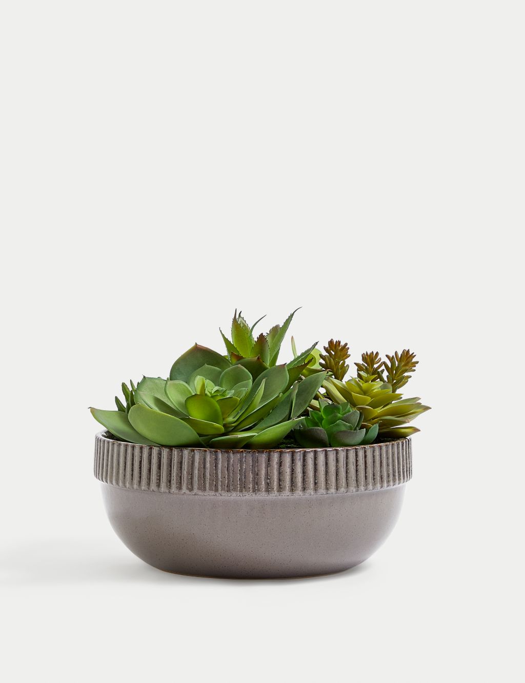 Artificial Succulent Garden in Ceramic Pot 3 of 4