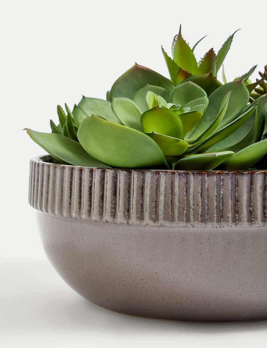 Artificial Succulent Garden in Ceramic Pot 1 of 4