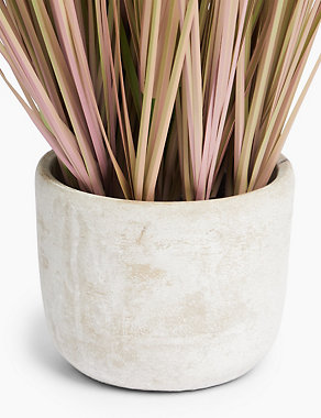 Artificial Tall Pom Pom Grass in Pot Image 2 of 3