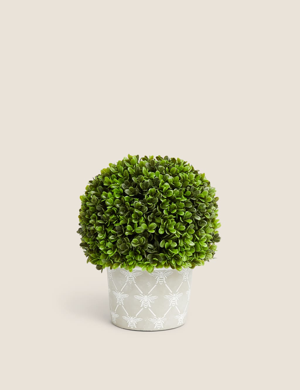 Artificial Topiary Ball in Pot Moss & Sweetpea M&S