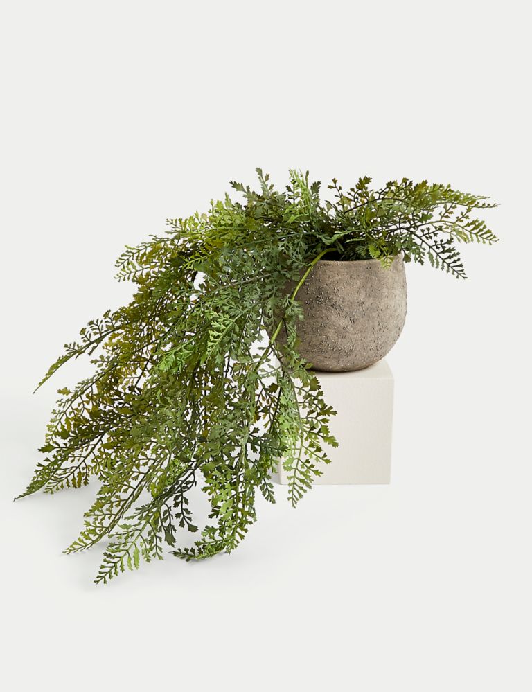 Artificial Trailing Fern House Plant in Pot 1 of 3
