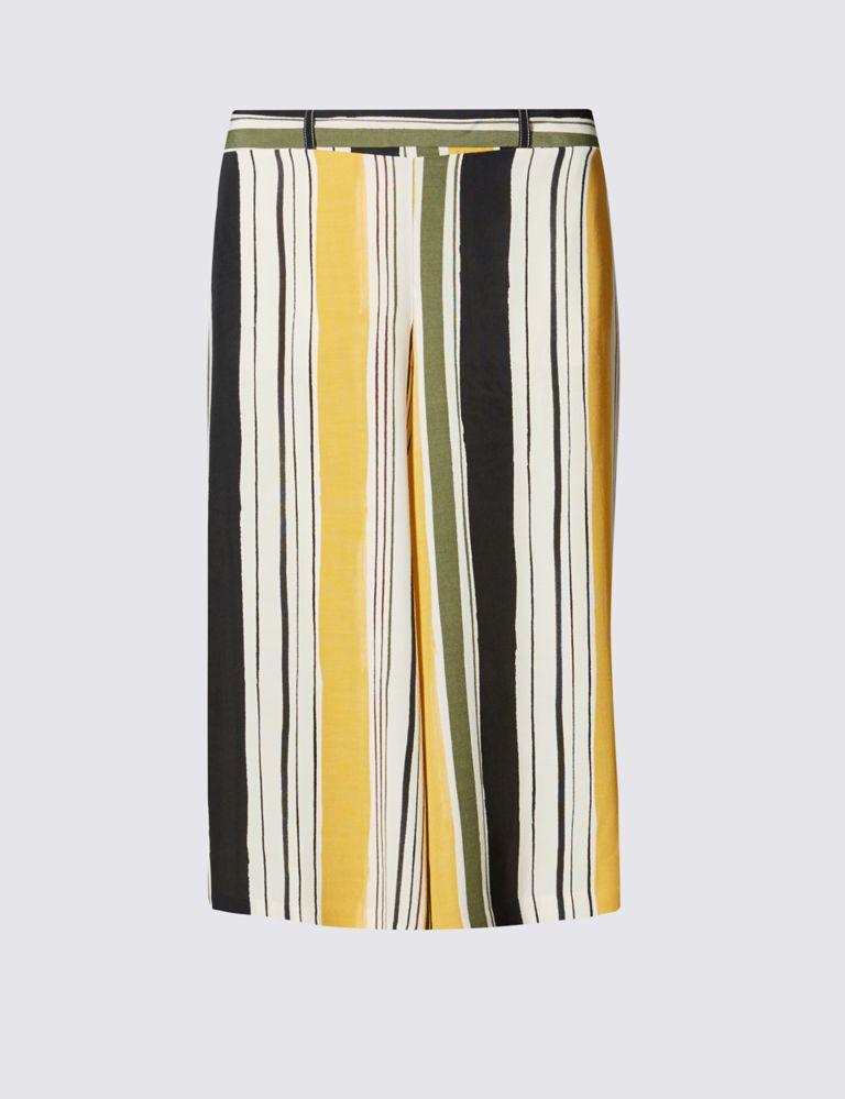 Artisan Striped Culottes with Belt 2 of 3