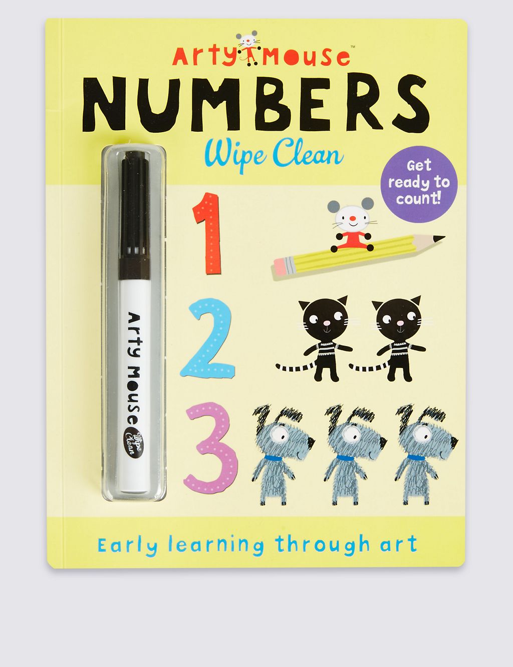 Arty Mouse Numbers Wipe Clean Book 3 of 3