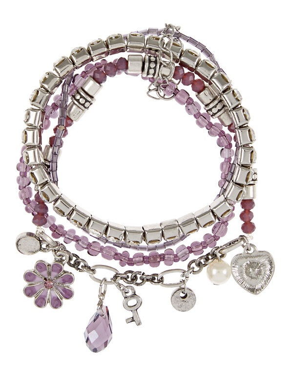 Assorted Charm & Bead Stretch Bracelet Image 1 of 1