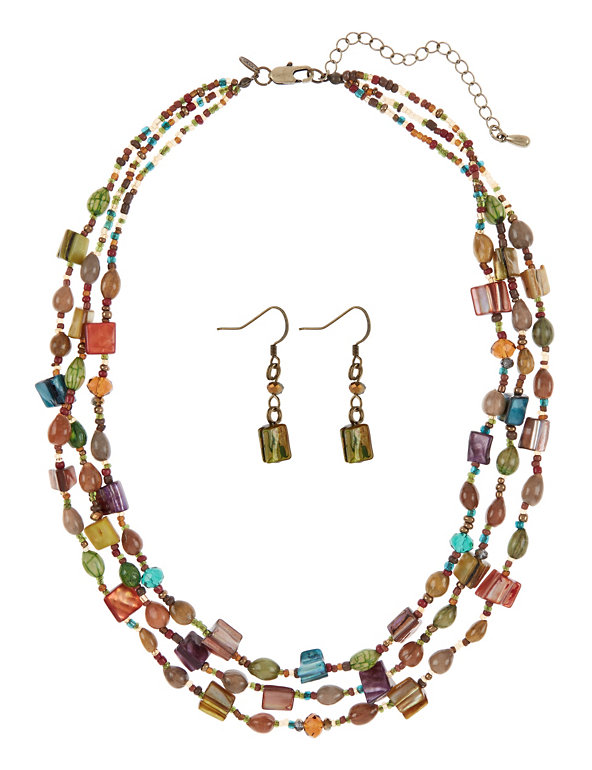 Assorted Chip Necklace & Earrings Set Image 1 of 1