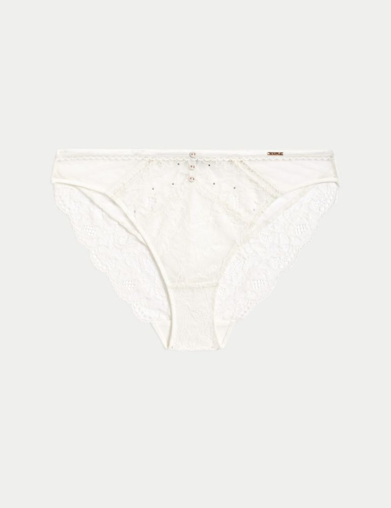 Aster Sparkle Lace High Leg Knickers | Rosie | M&S