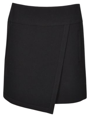 Asymmetric Hem Mock Wrap Mini Skirt | Limited Edition | M&S