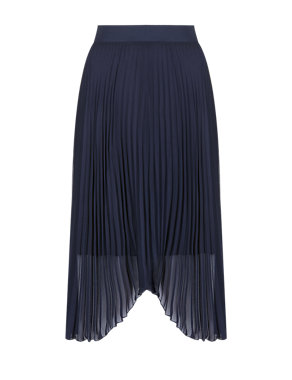 Asymmetric Pleated A-Line Skirt Image 2 of 4