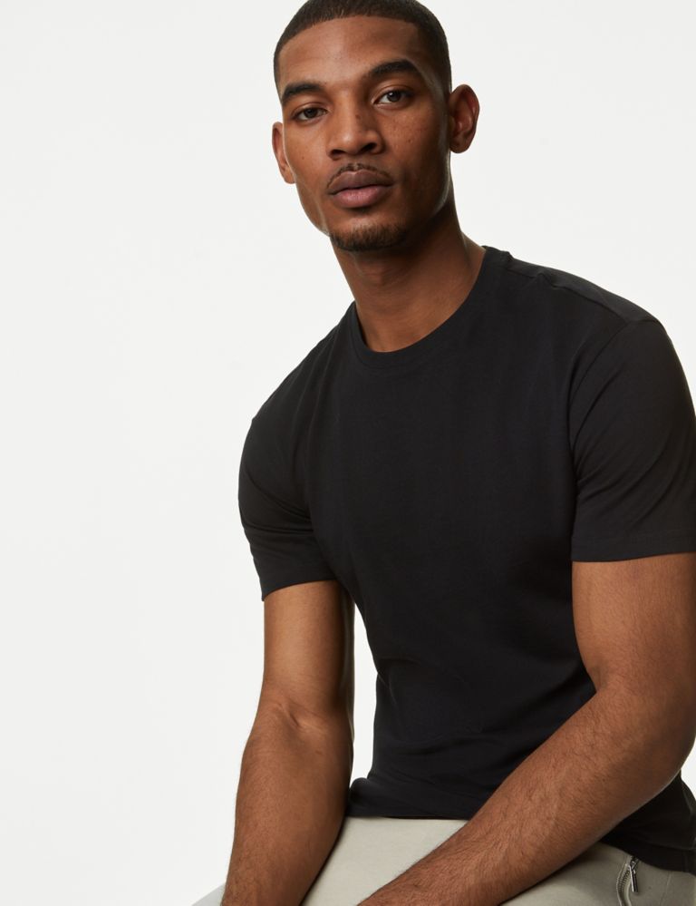Athletic Fit Pure Cotton T-Shirt 1 of 5