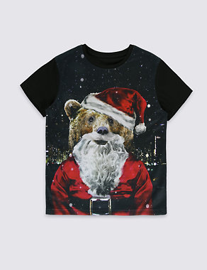 Augmented Reality Santa Bear T-Shirt (5-14 Years) Image 2 of 3