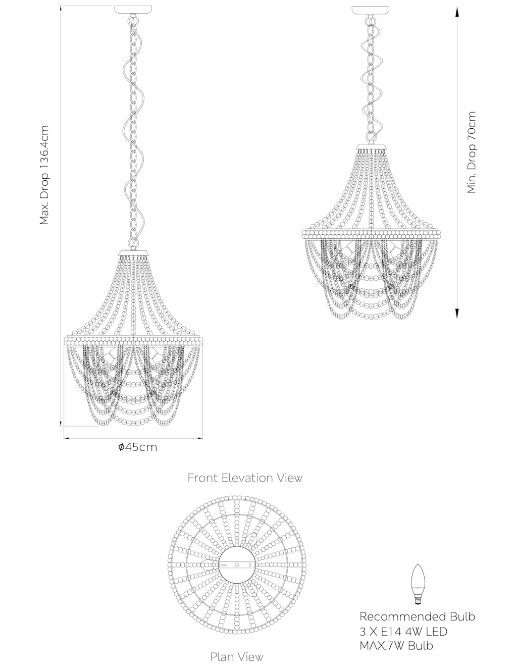 Aurelia Beaded Chandelier 5 of 8