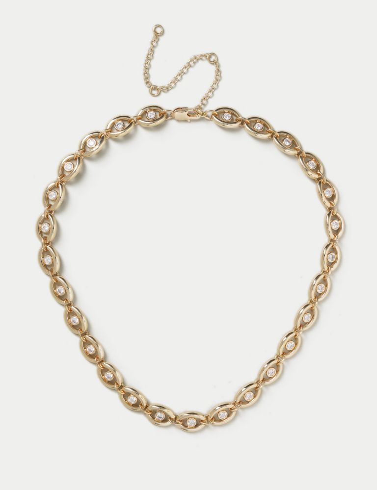 Autograph Gold Link Chain with CZ 1 of 3